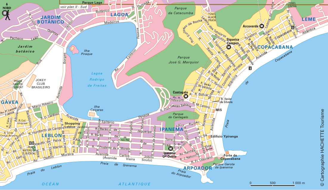 Carte Rio Les plages