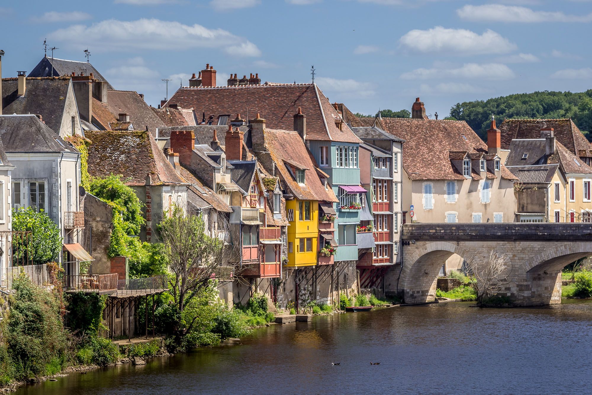 Paysage urbain à Argenton sur Creuse - Berry (France)