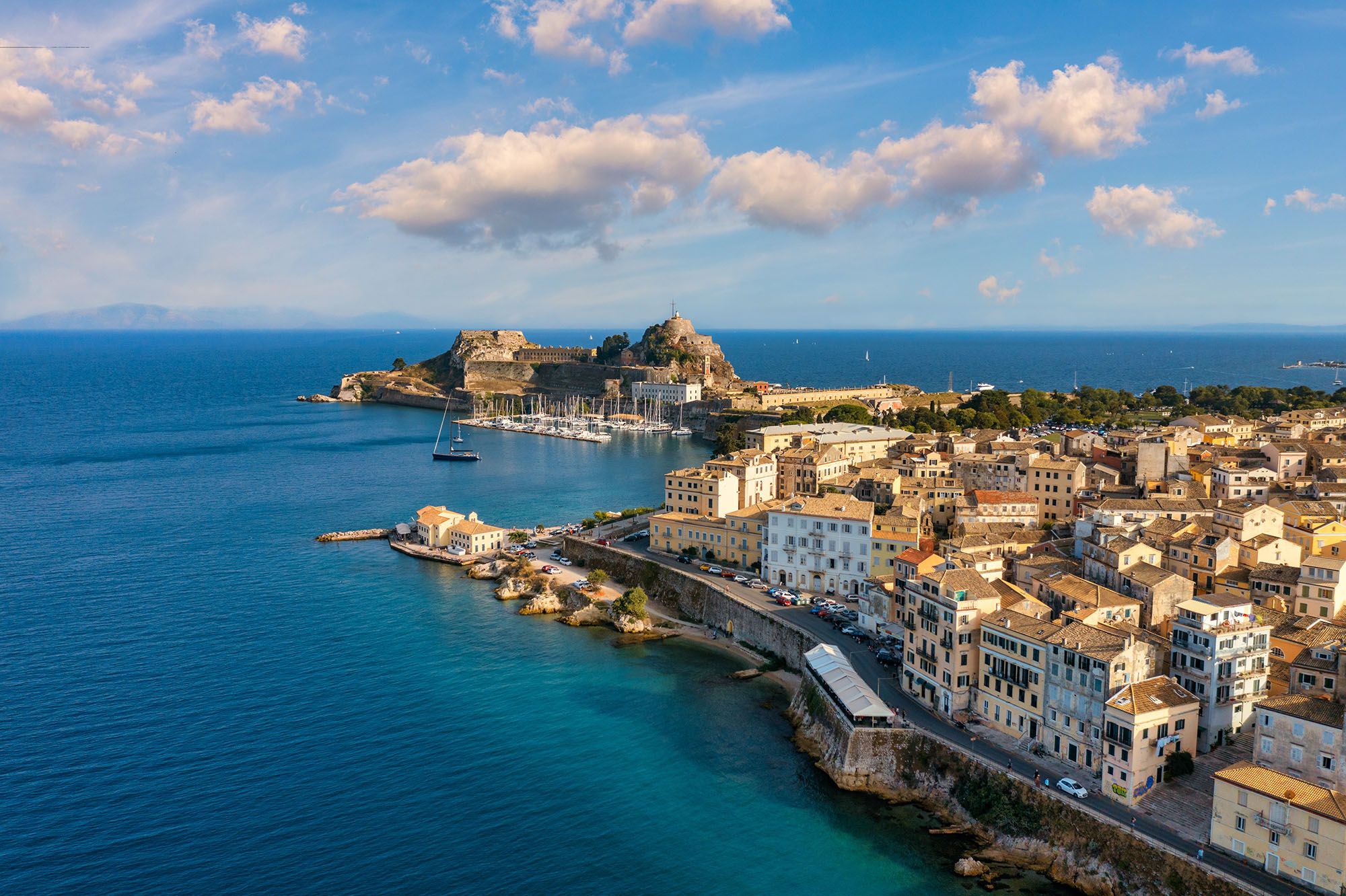 Vue panoramique de Kerkyra, capitale de l'île de Corfou - Grèce