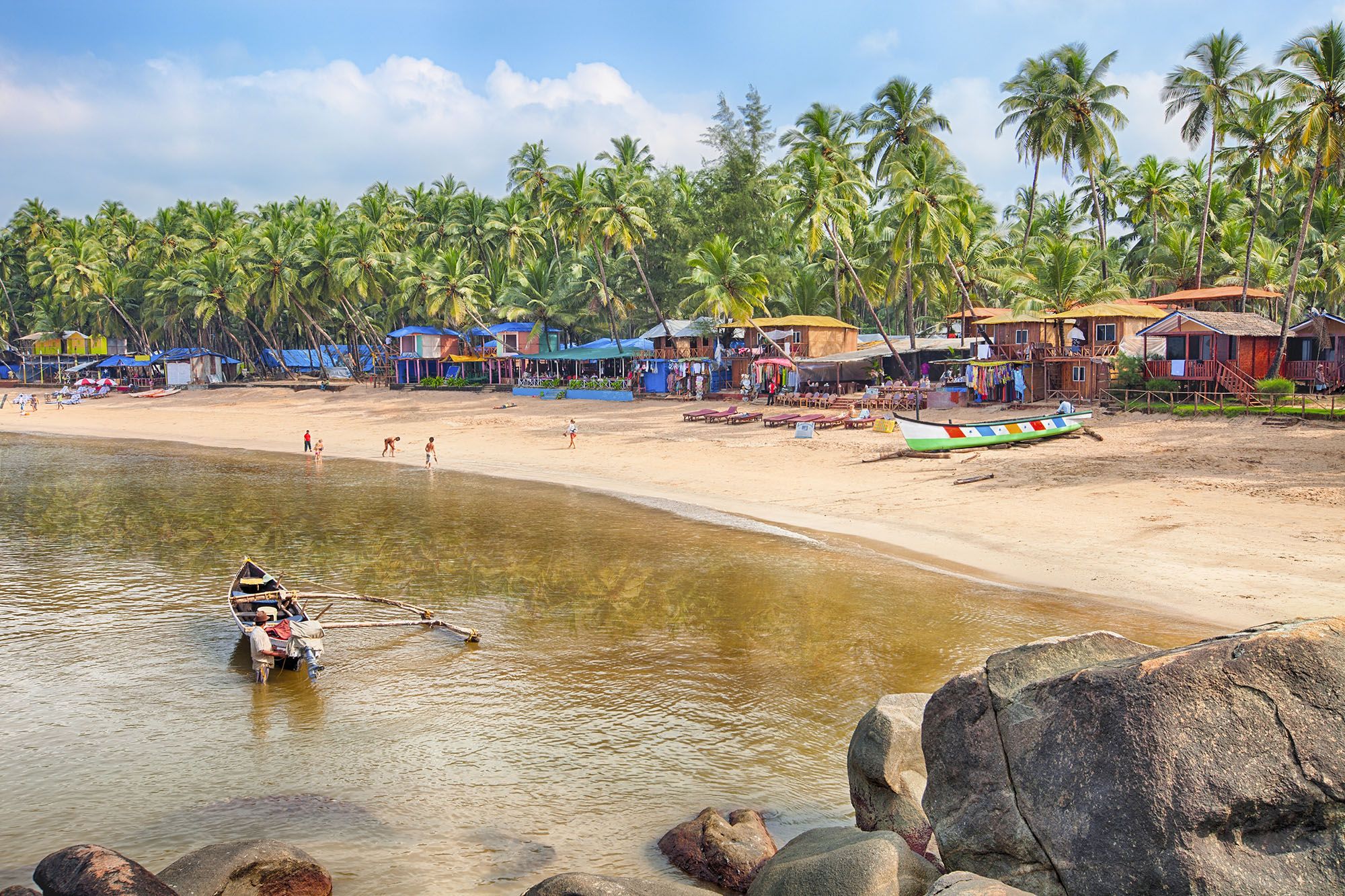 La plage de Palolem à Canacona - Goa (Inde)