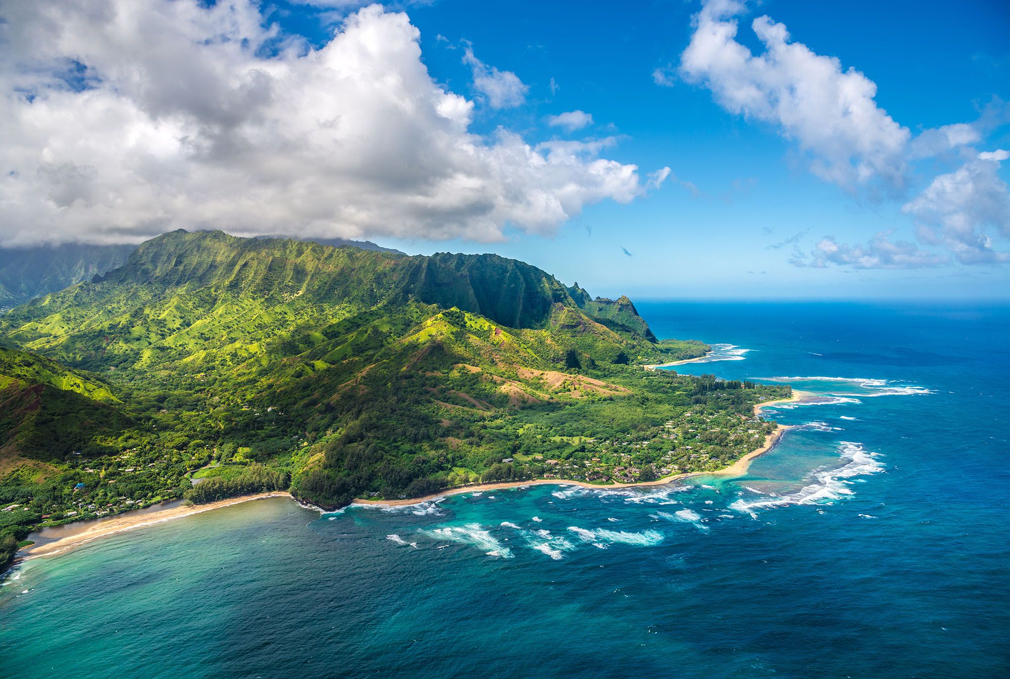 Vue sur la côte Napali sur l'île de Kauai - Hawaii
