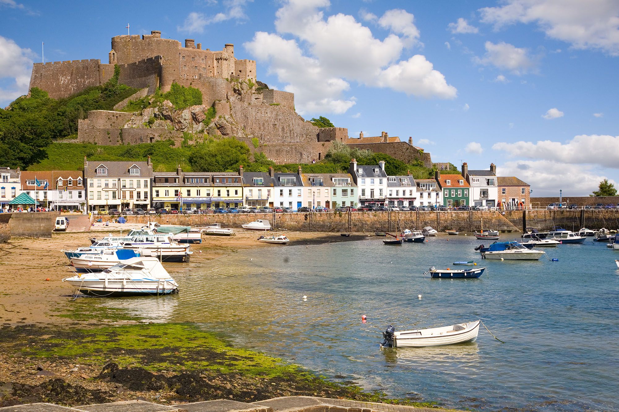 Chateau Mont Orgueil à Gouray sur l'île de Jersey - Îles Anglo-Normandes