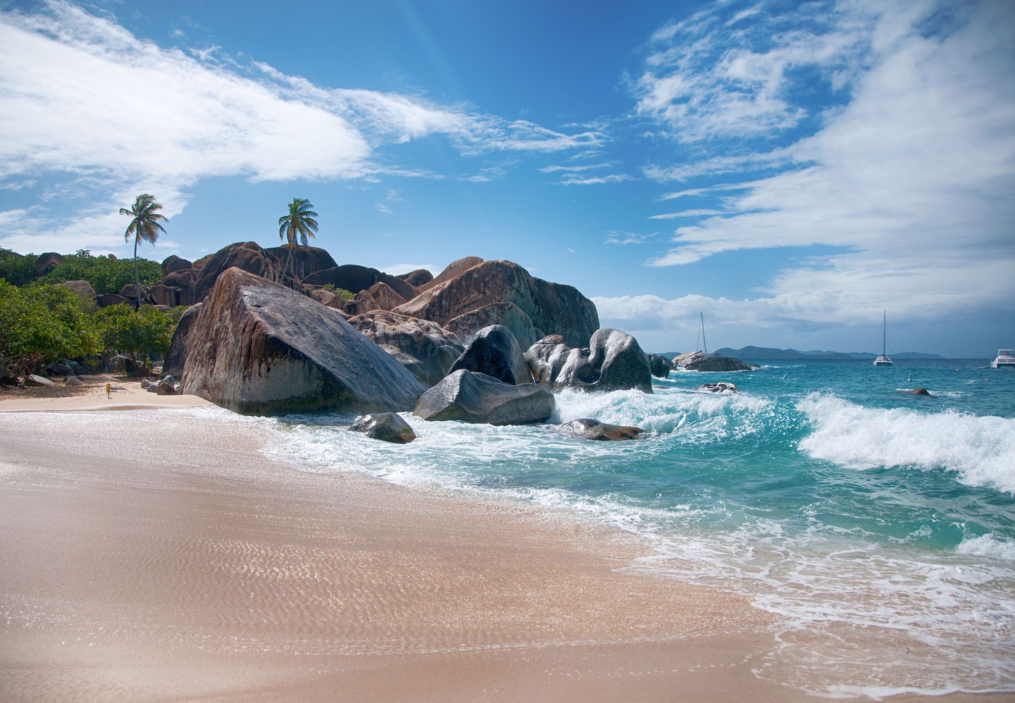 Plage The Baths sur l'île de Virgin Gorda - Îles Vierges britanniques