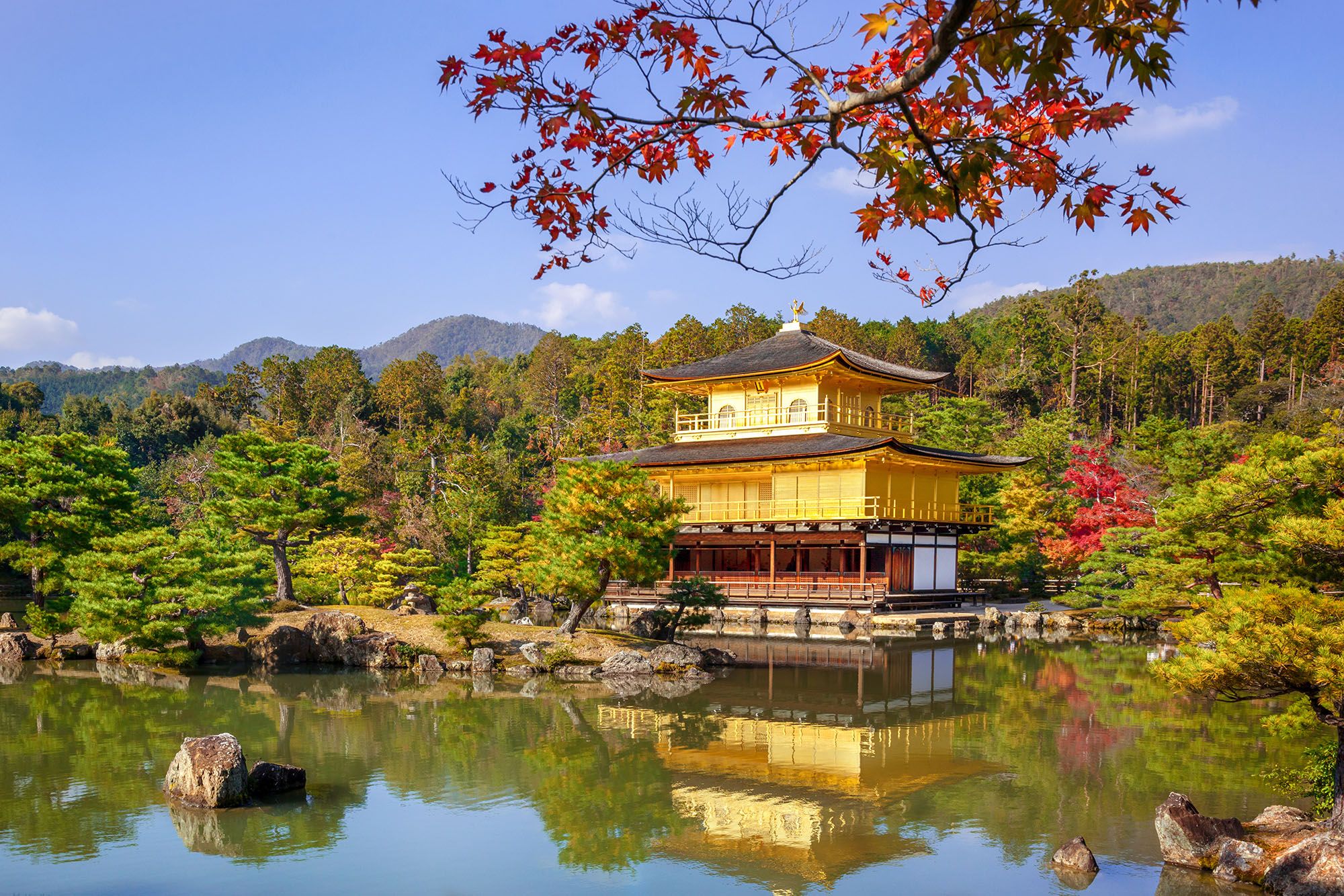 Temple du Pavillon d'Or Kinkaku-ji à Kyoto - Japon