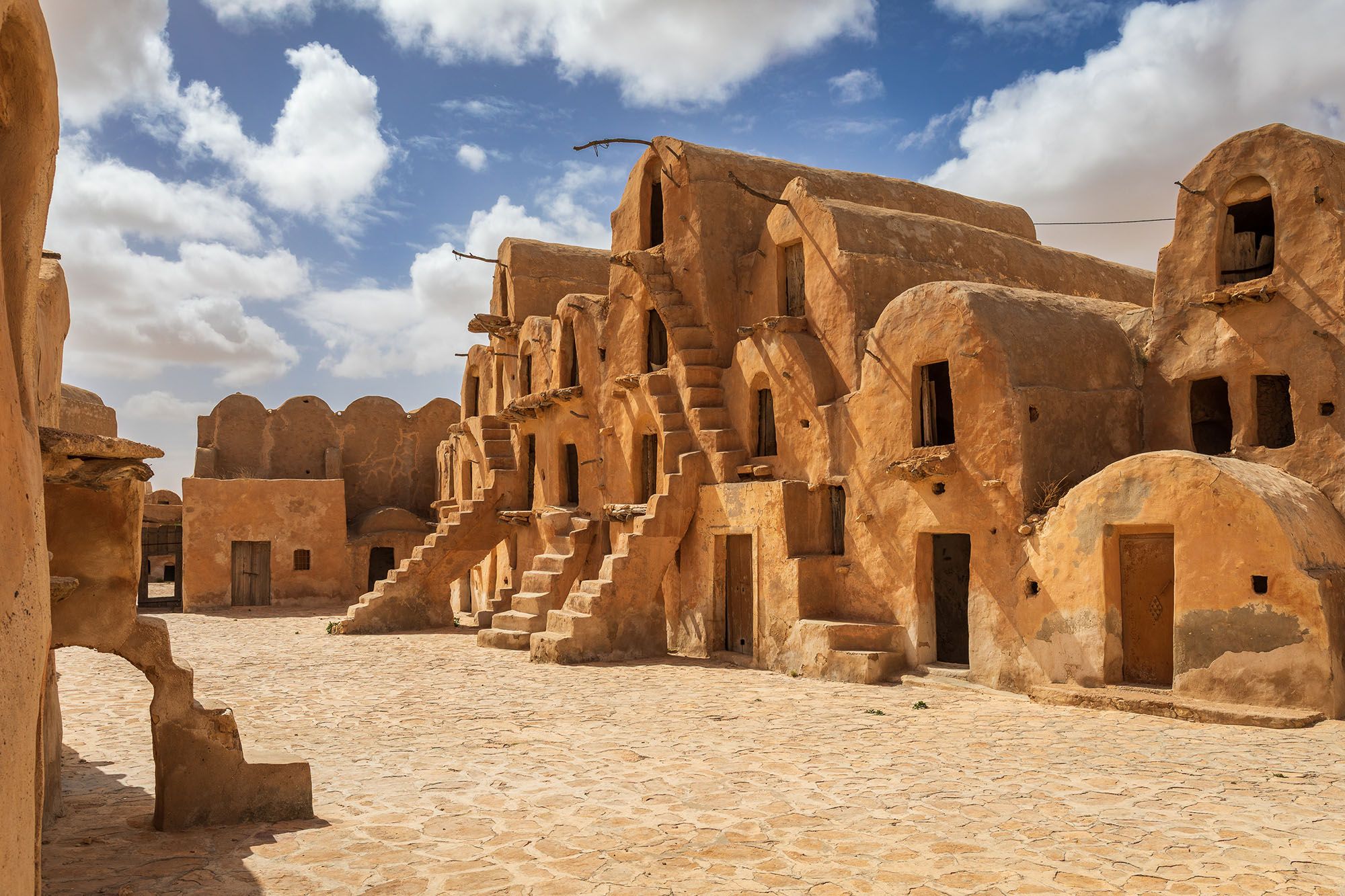 Vue sur l'ancien Ksar Ouled Soltane dans le gouvernorat de Tataouine - Tunisie