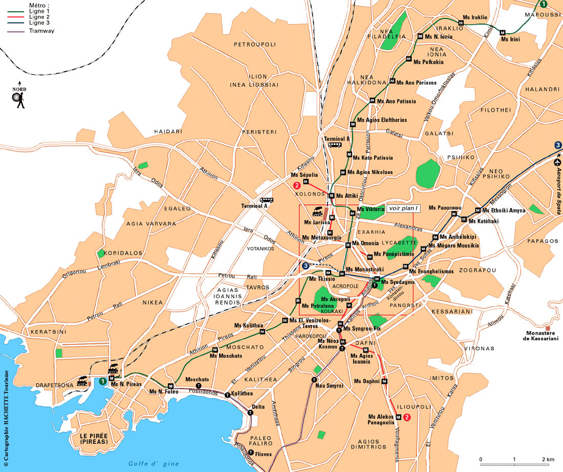 Carte Athènes : Plan Athènes - Routard.com