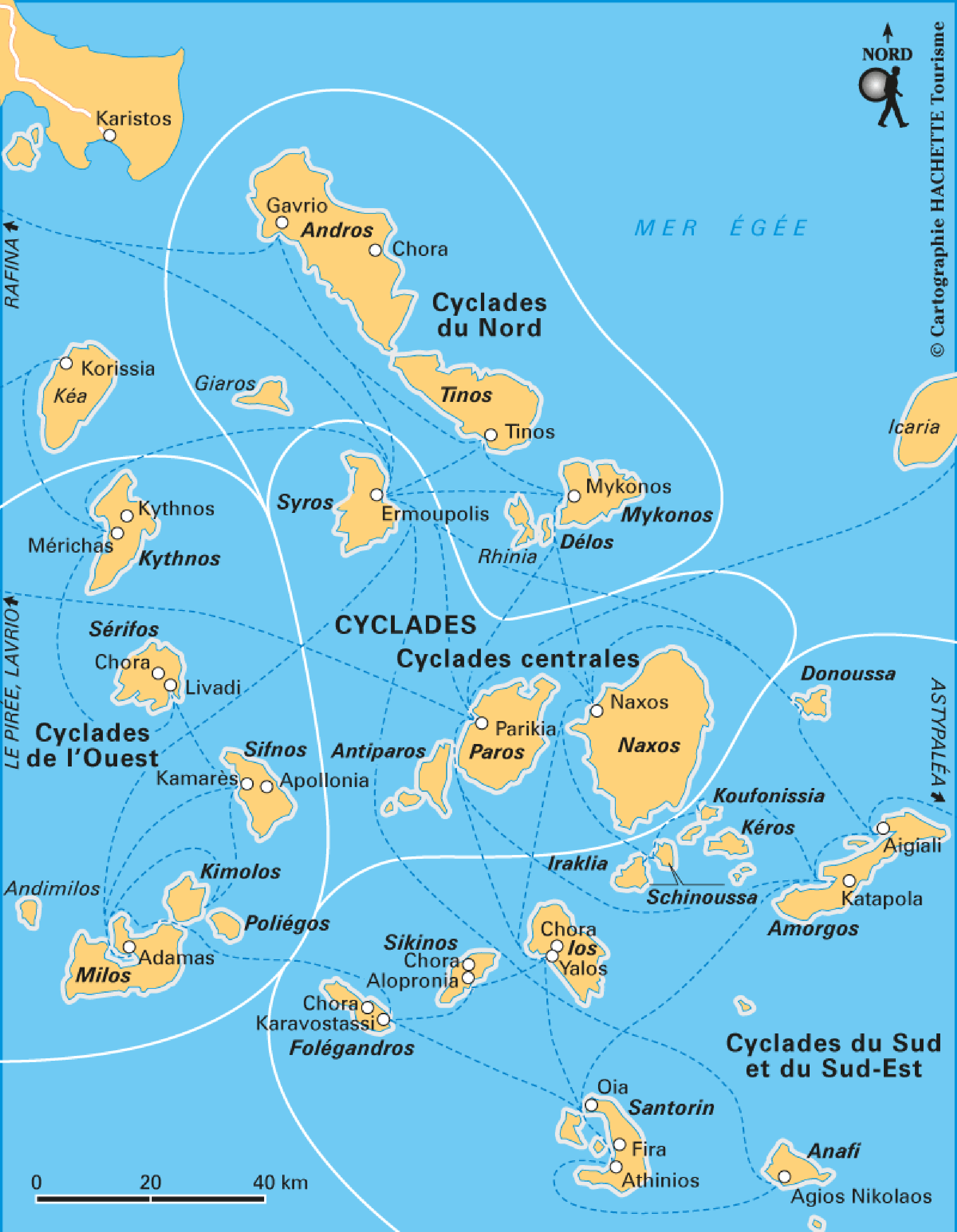 Carte des Cyclades