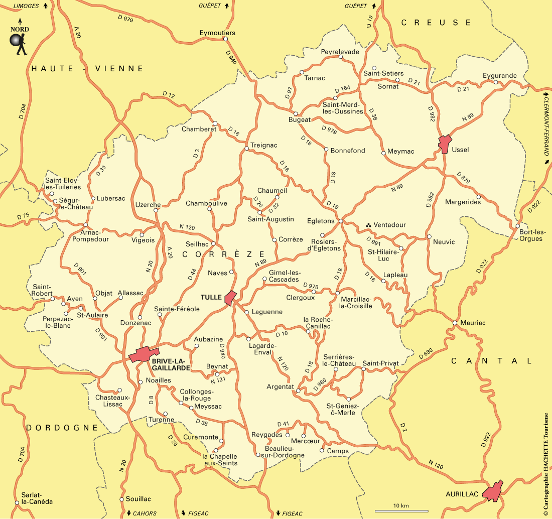 Carte Corrèze