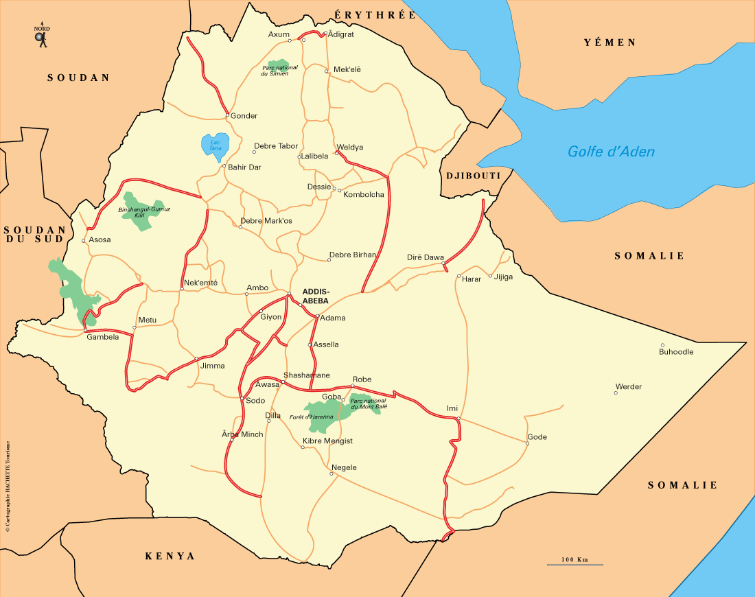 Carte Éthiopie