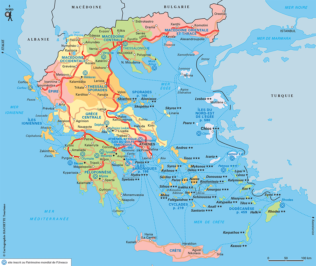Îles grecques carte