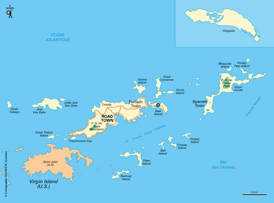 Îles Vierges Britanniques Carte