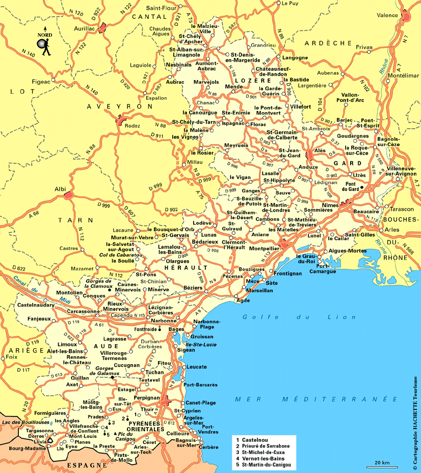 Carte Languedoc-Roussillon : Plan Languedoc-Roussillon - Routard.com