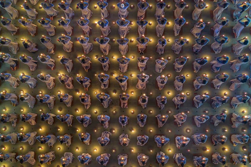 Buddhists Are Praying - Vietnam Ho Chi Minh Hoang Phap pagoda