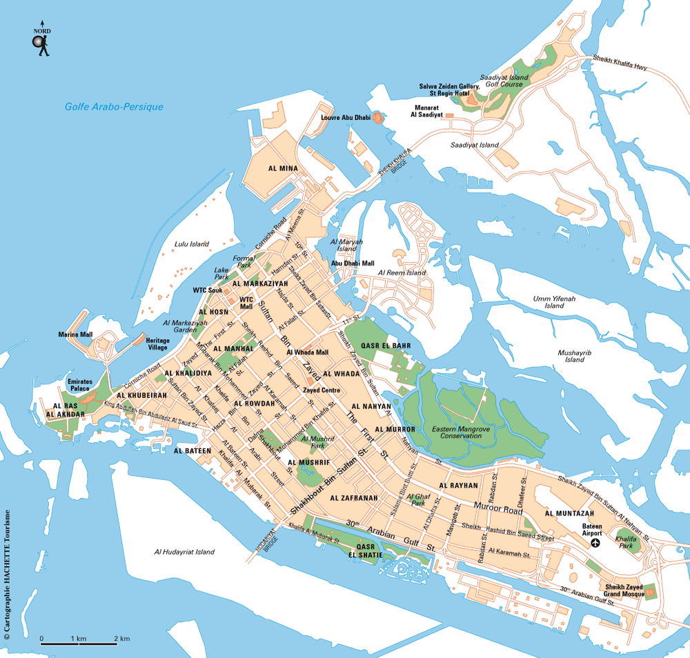 Carte Abu Dhabi - Plan Abu Dhabi