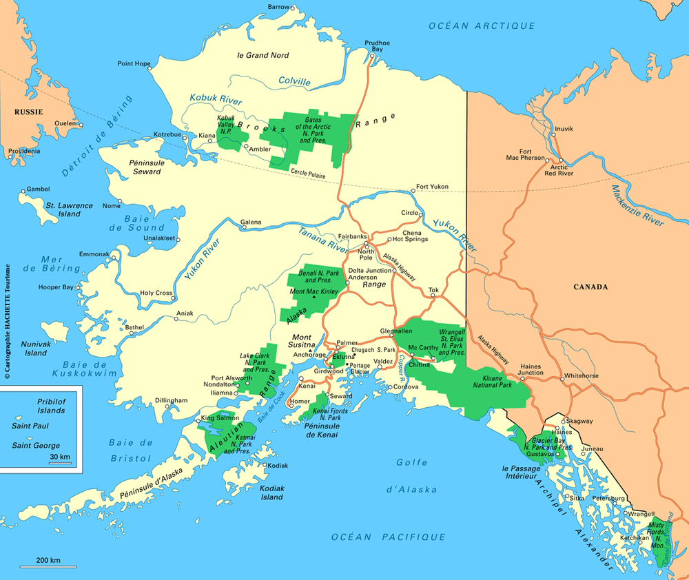 Carte Alaska - Plan Alaska
