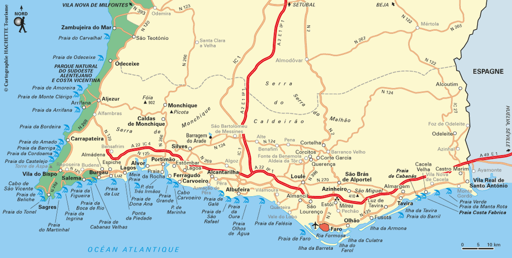 Carte Algarve - Plan Algarve
