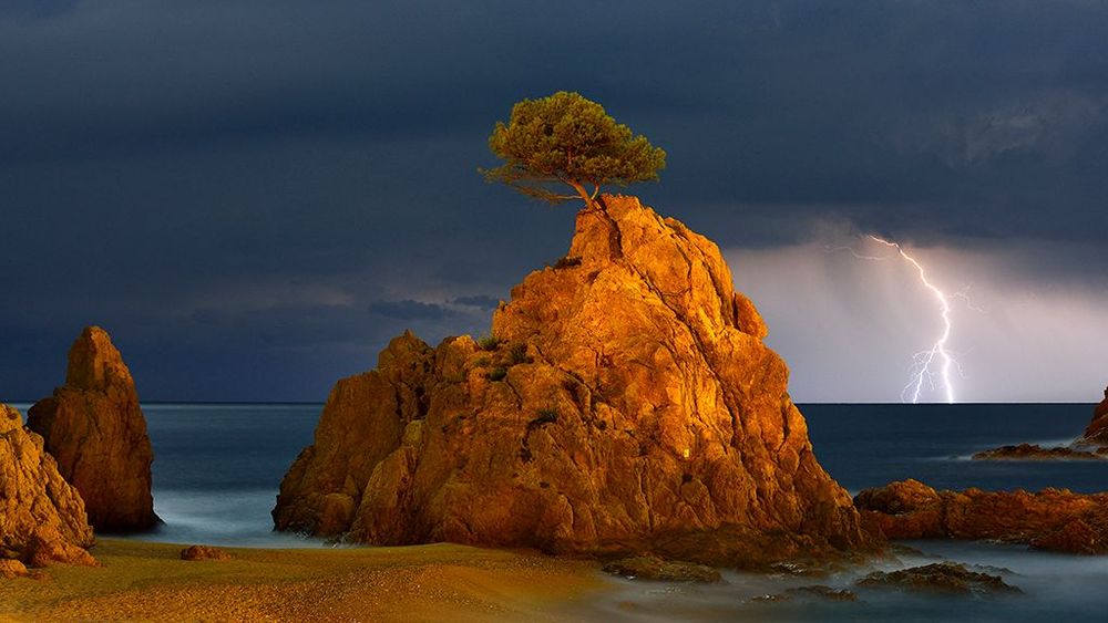 Espagne orage éclair