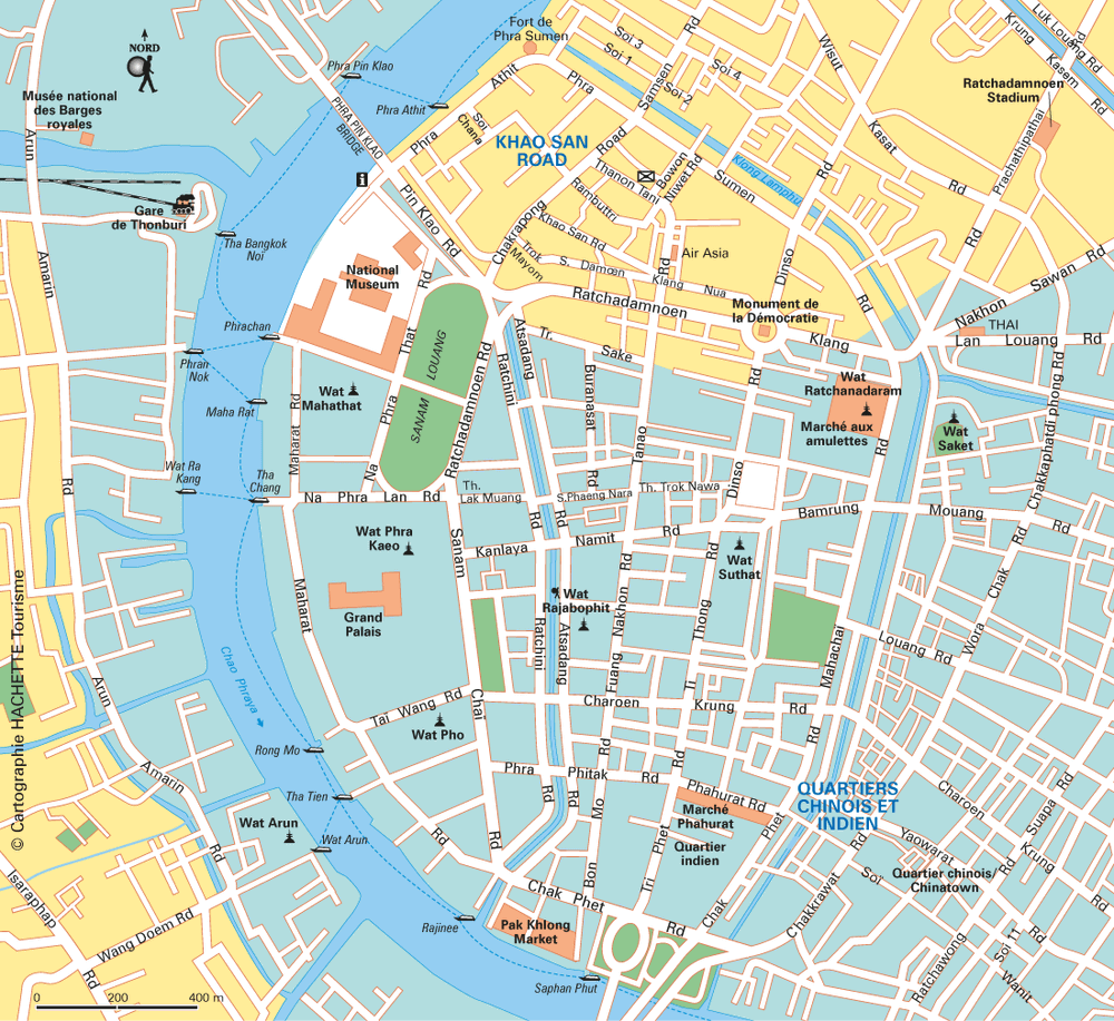 Carte Bangkok centre - Plan Bangkok centre