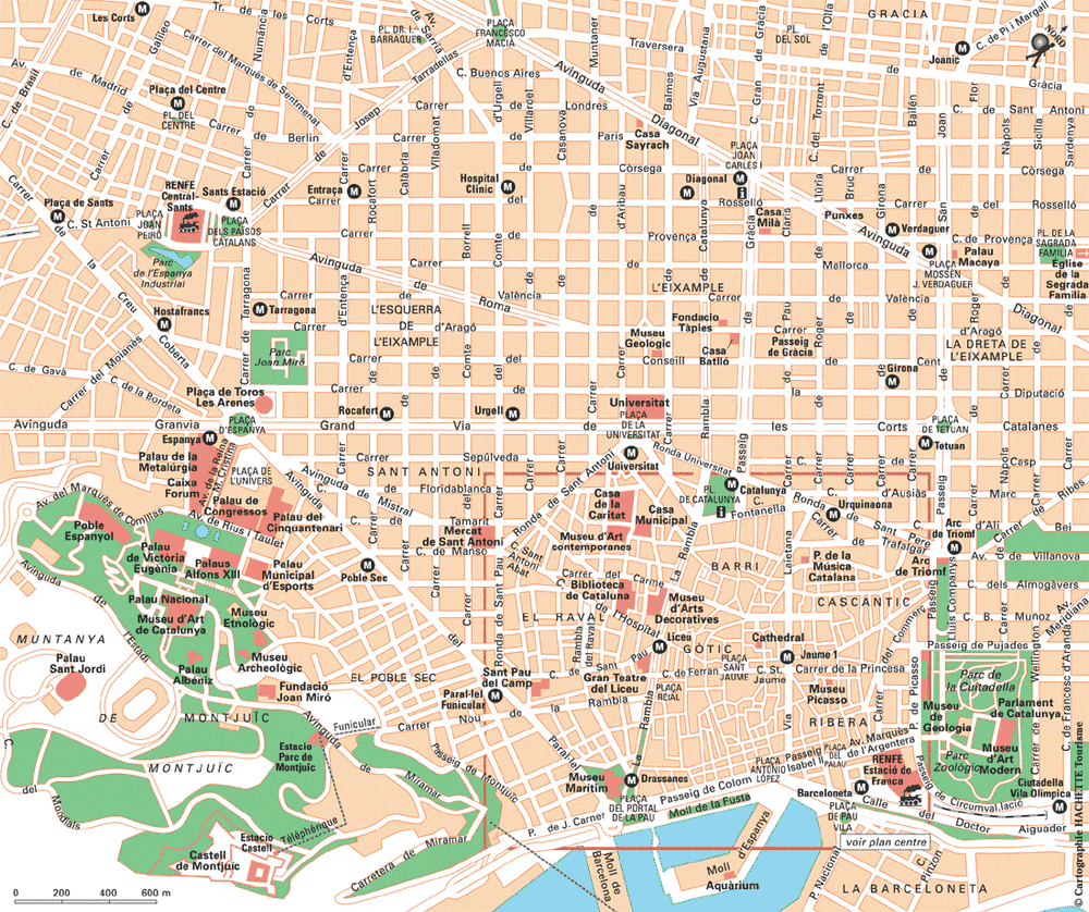 Carte Barcelone : Plan général - Plan Barcelone : Plan général