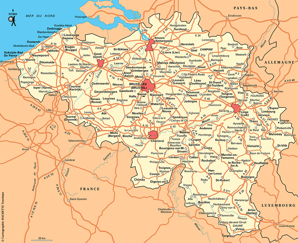 Carte Belgique - Plan Belgique