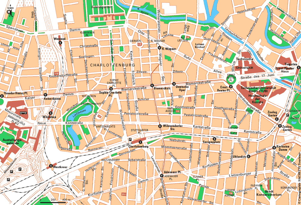 Carte Berlin : Charlottenburg - Plan Berlin : Charlottenburg