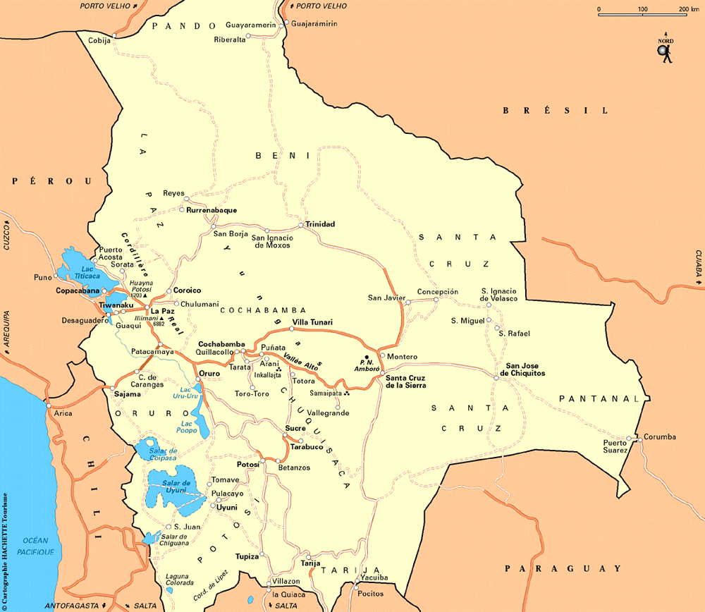 Carte Bolivie - Plan Bolivie