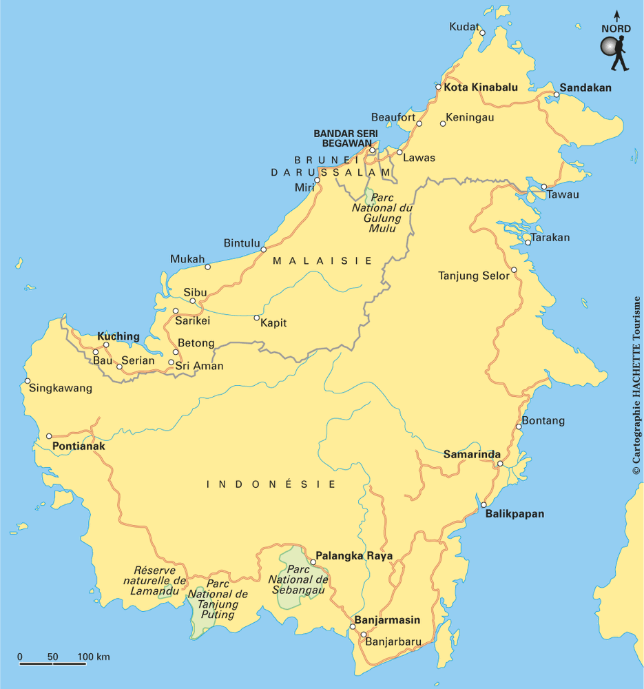 Carte Bornéo - Plan Bornéo