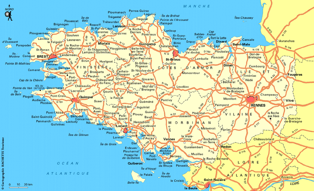 Carte Bretagne - Plan Bretagne