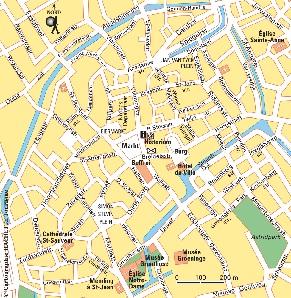 Carte Bruges Centre - Plan Bruges Centre