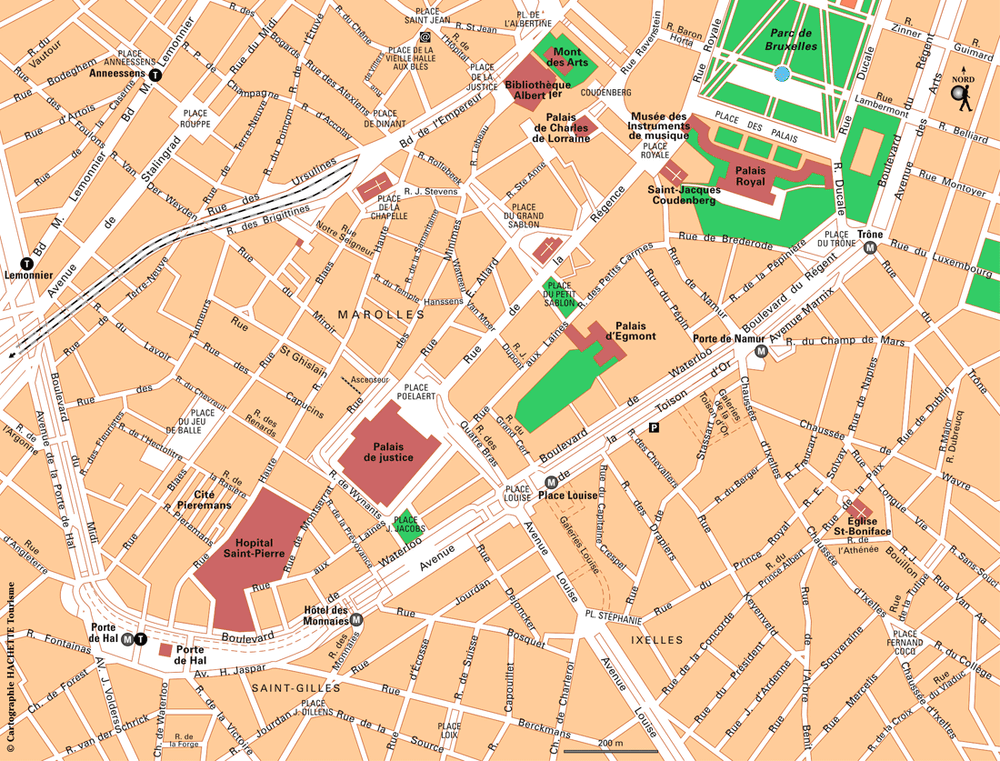 Carte Bruxelles Sud - Plan Bruxelles Sud