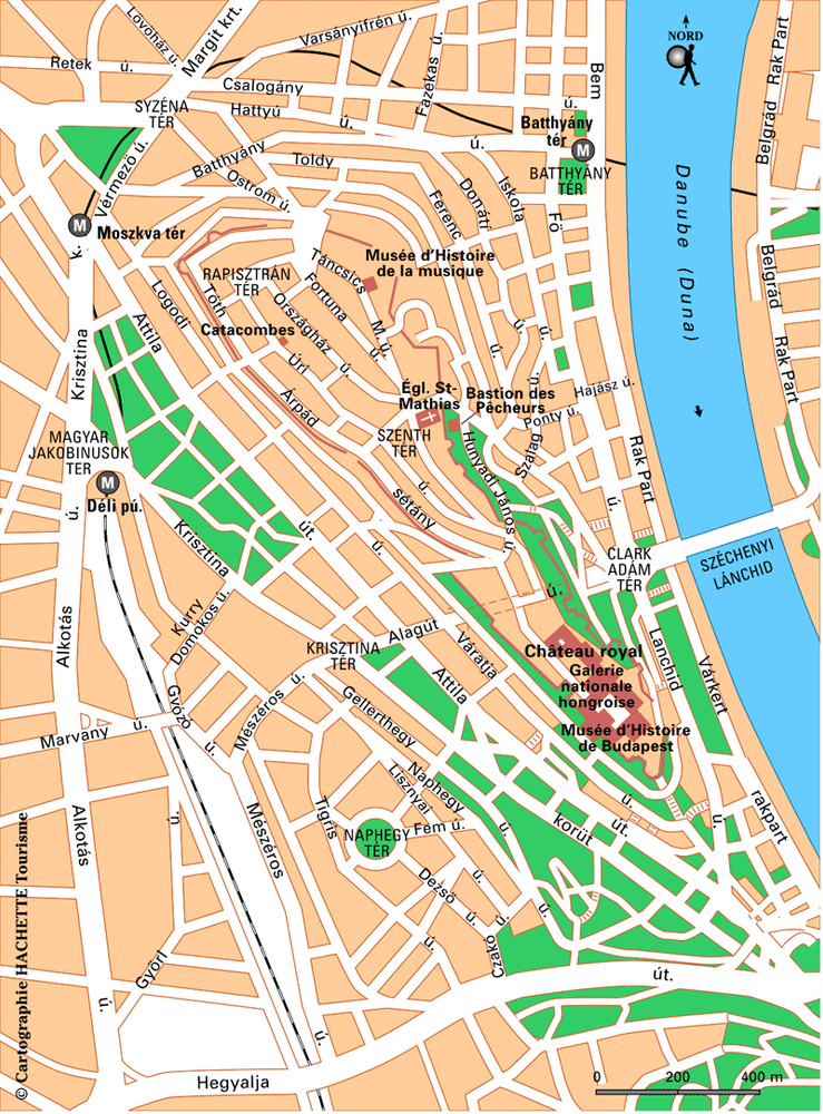 Carte Budapest rive droite - Plan Budapest rive droite