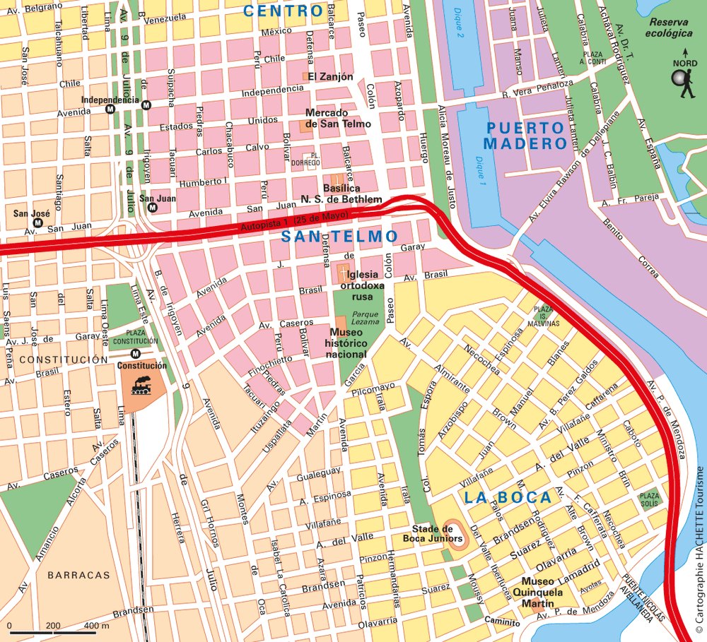 Carte Buenos Aires La Boca - Plan Buenos Aires La Boca