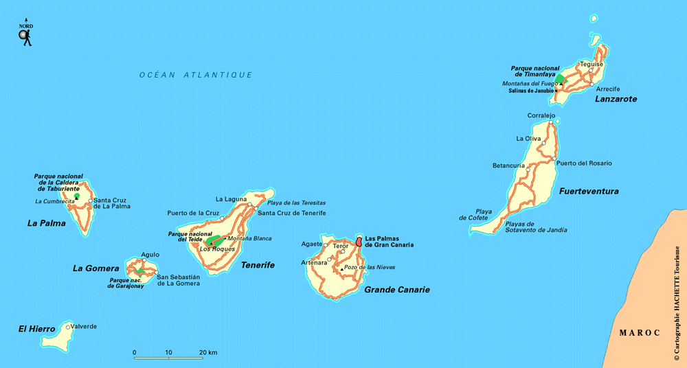 Carte Canaries - Plan Canaries