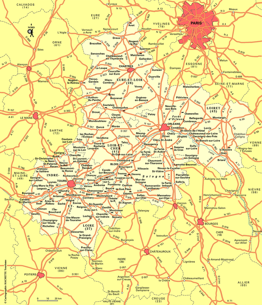 Carte Châteaux de la Loire - Plan Châteaux de la Loire