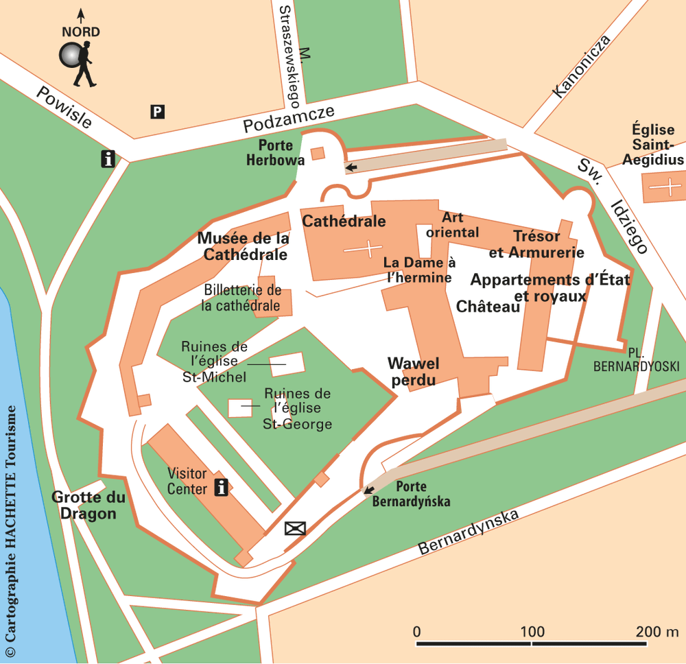 Carte Cracovie Wavel - Plan Cracovie Wavel