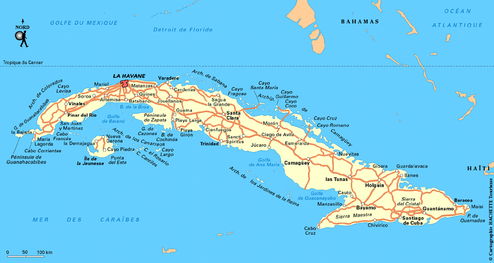Carte Cuba - Plan Cuba