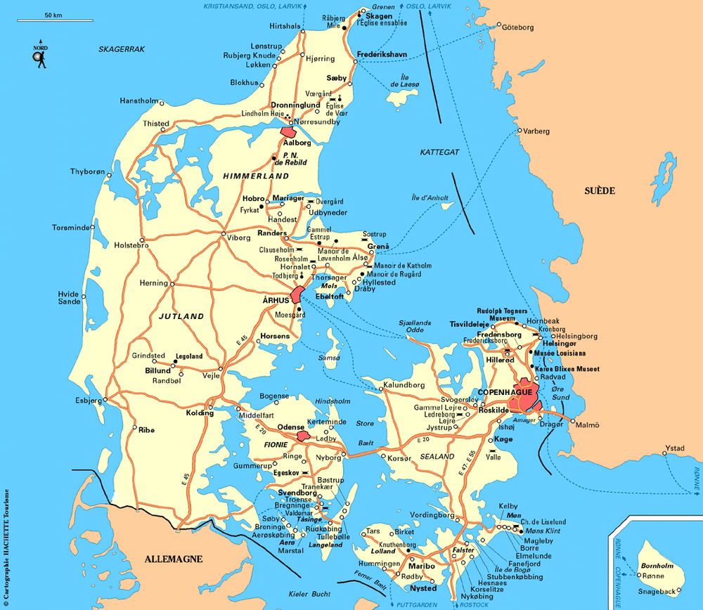 Carte Danemark - Plan Danemark