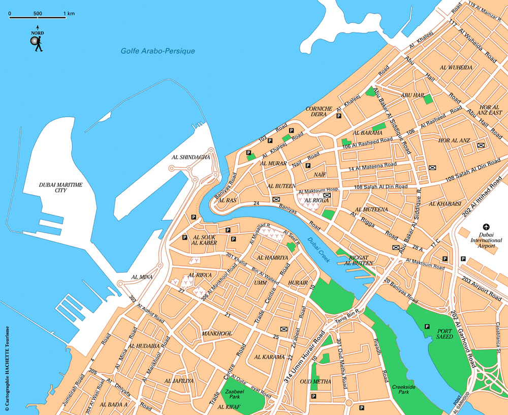 Carte Ville de Dubaï - Plan Ville de Dubaï
