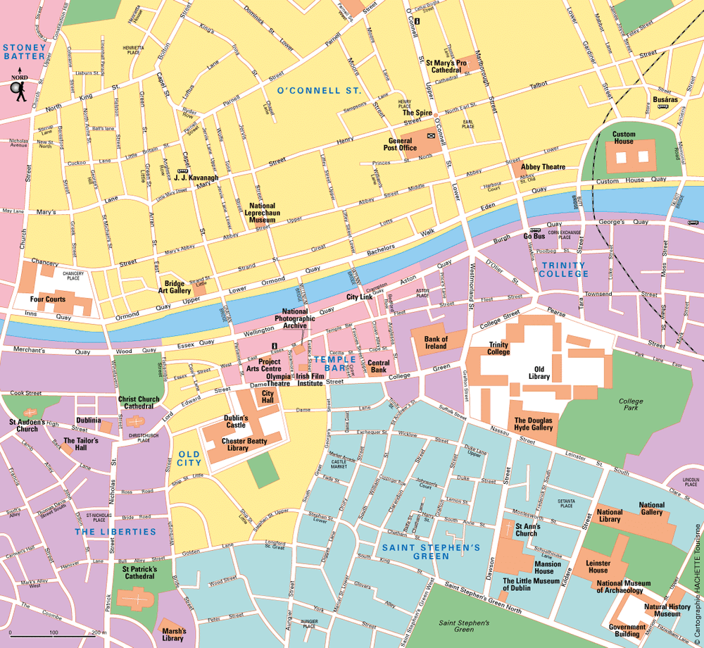 Carte Dublin Centre-ville - Plan Dublin Centre-ville