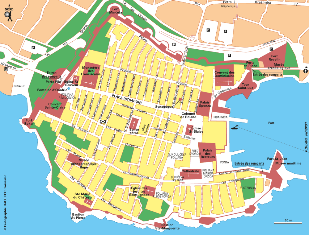 Carte Dubrovnik carte générale - Plan Dubrovnik carte générale