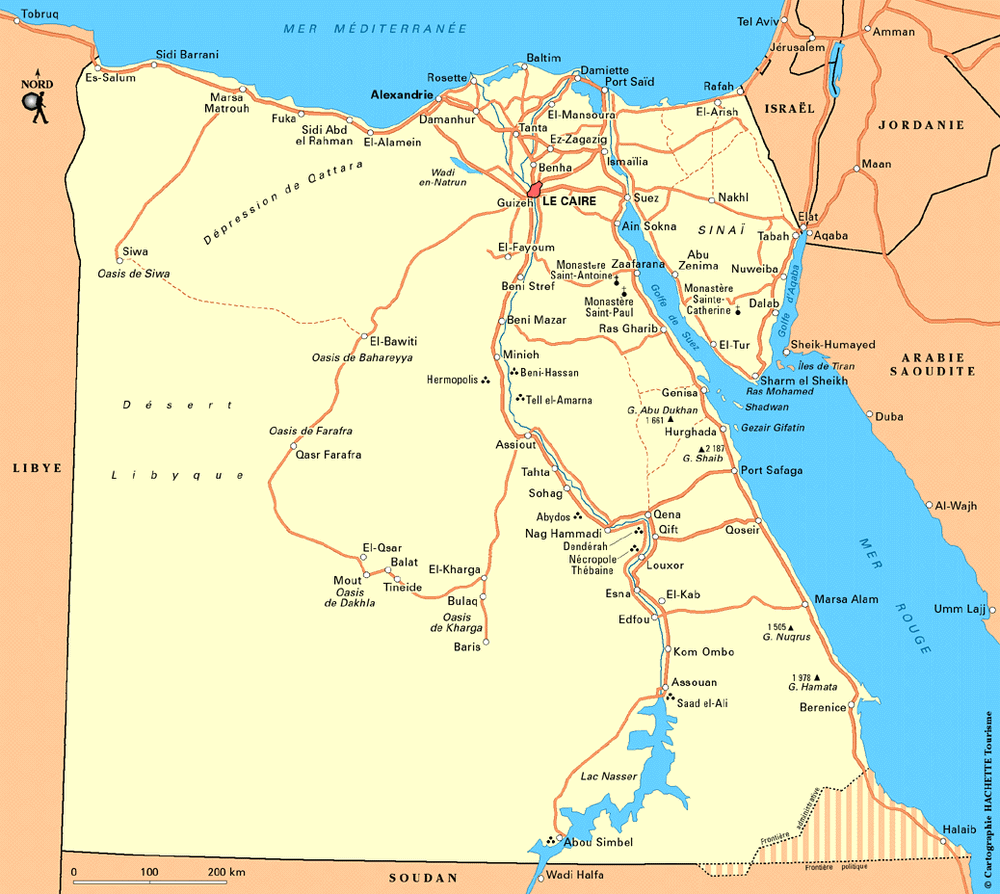 Carte Egypte - Plan Egypte