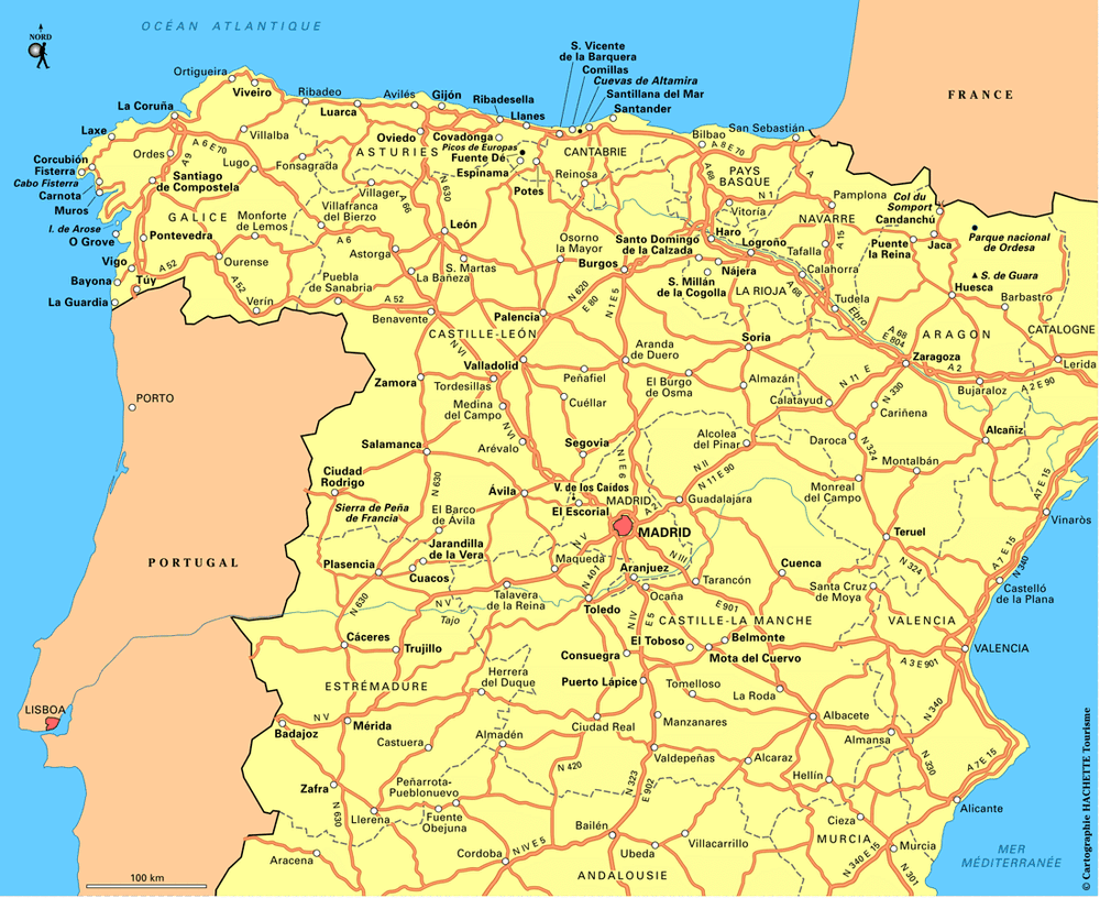 Carte Espagne - Plan Espagne