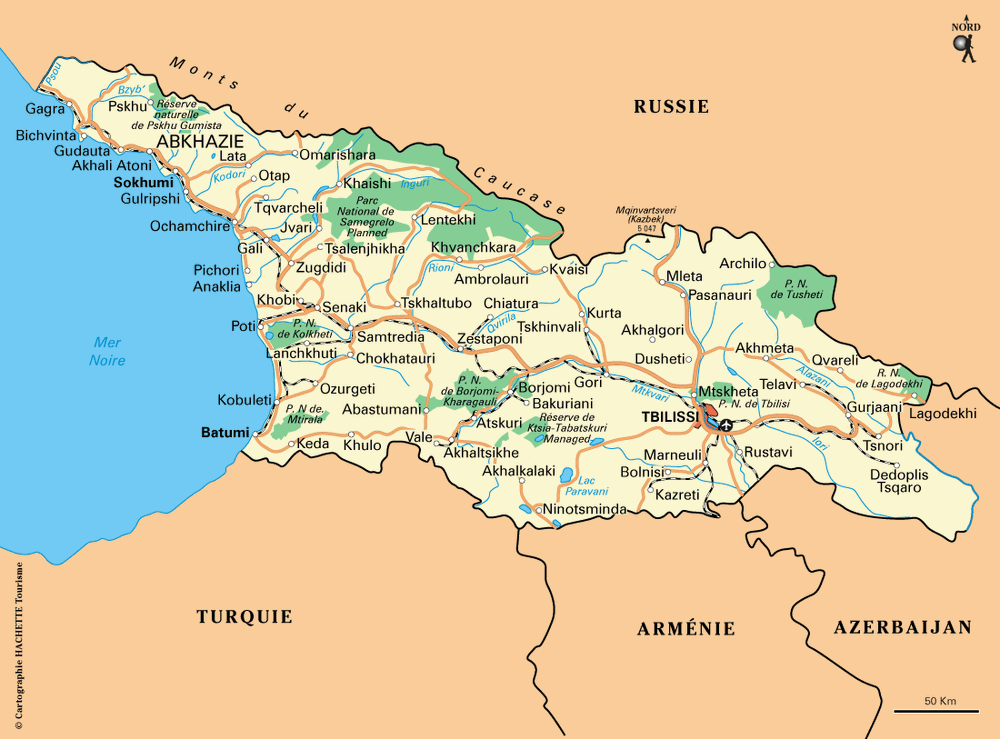 Carte Géorgie - Plan Géorgie