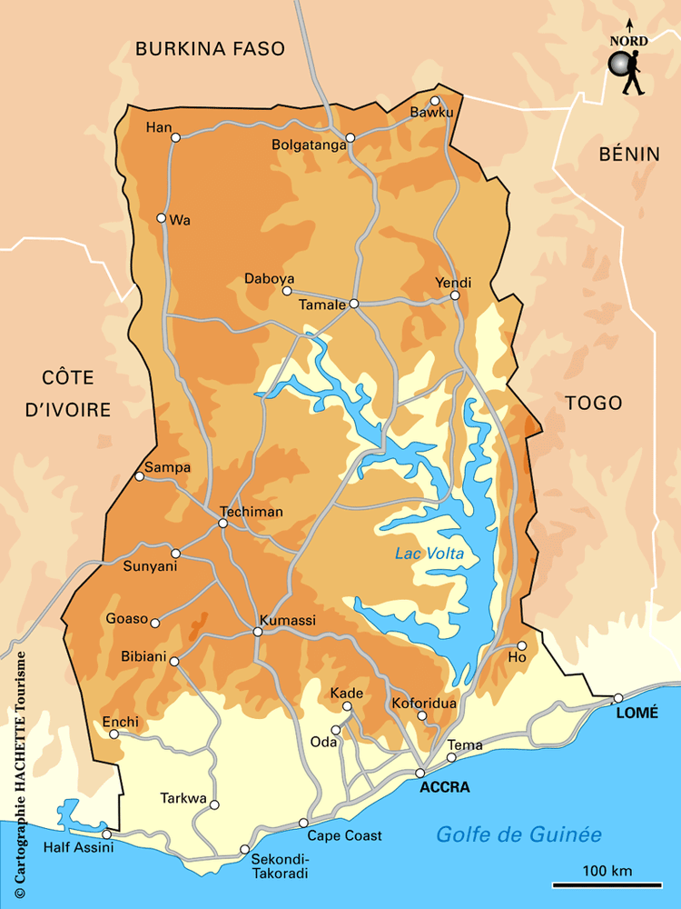 Carte Ghana - Plan Ghana