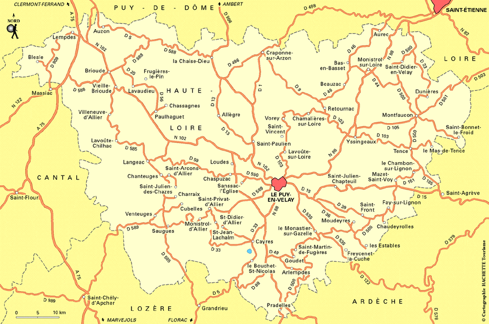 Carte Haute-Loire - Plan Haute-Loire