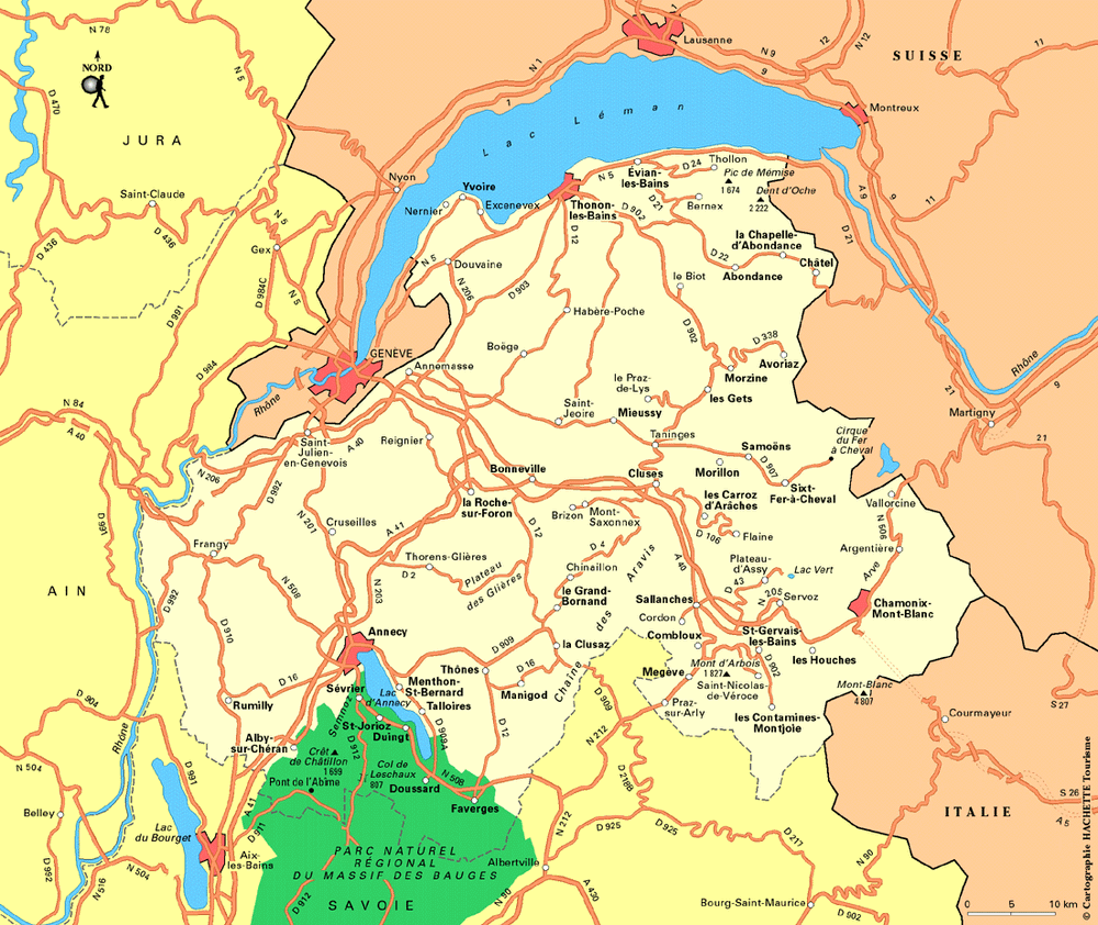 Carte Haute-Savoie - Plan Haute-Savoie