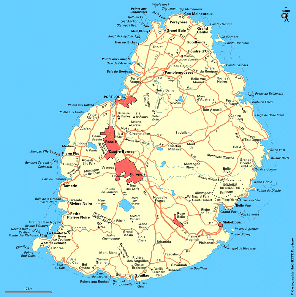 Carte Ile Maurice - Plan Ile Maurice