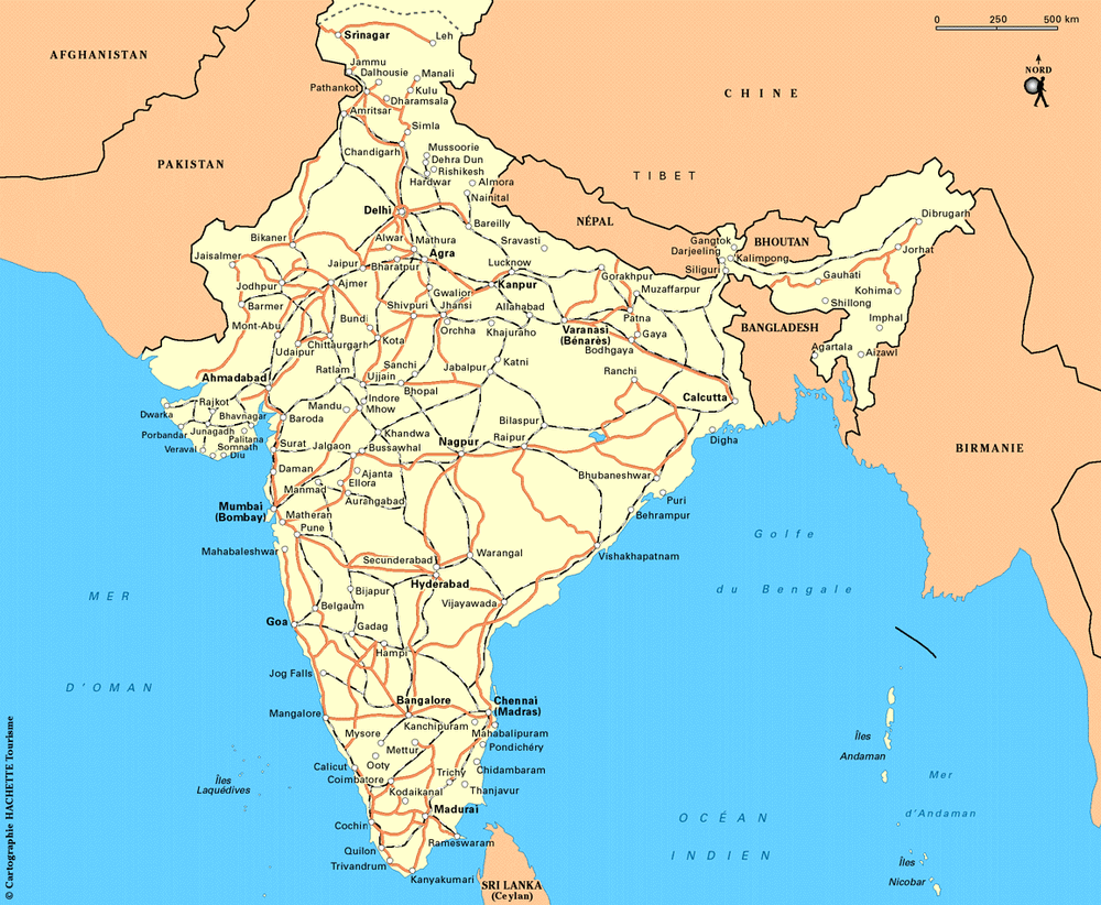 Carte Inde - Plan Inde