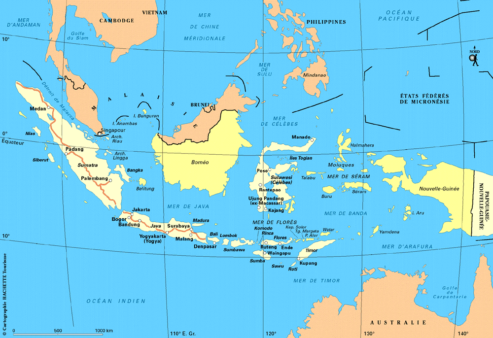 Carte Indonésie - Plan Indonésie