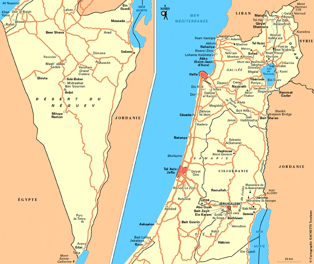 Carte Israël - Plan Israël